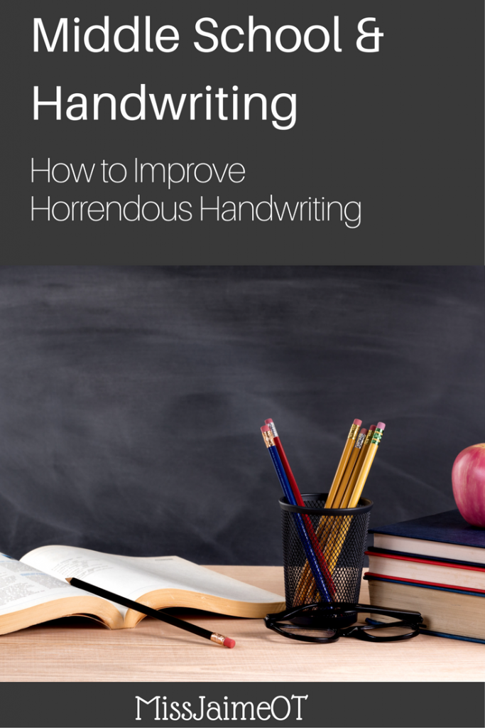 Handwriting and Middle School