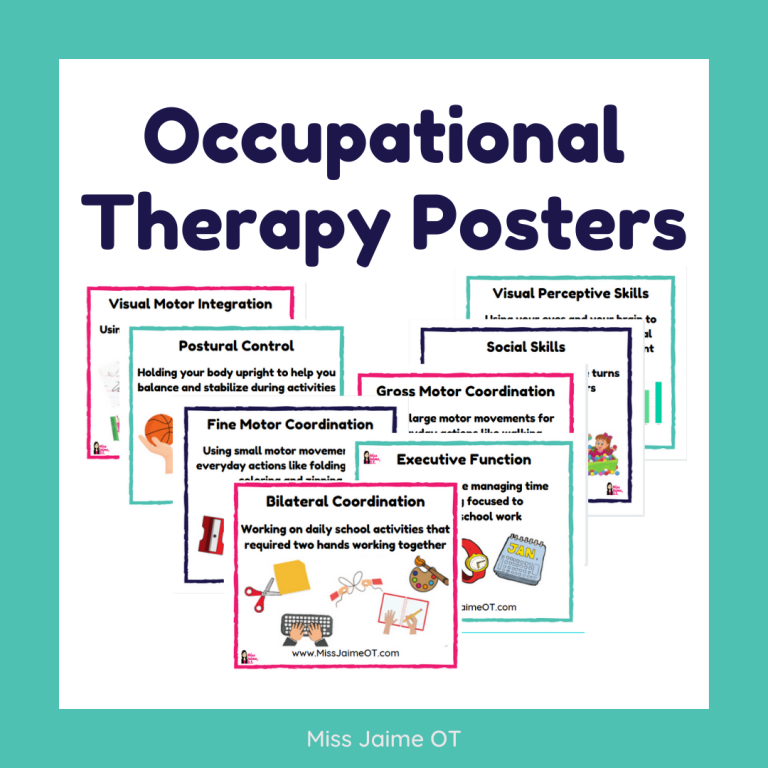 Occupational Therapy Bulletin Board Posters Perfect for Therapy Rooms