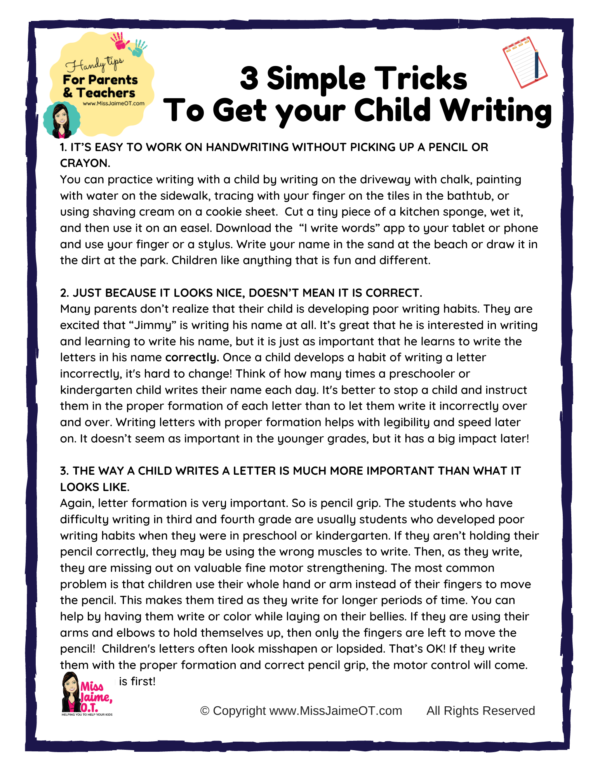 School-based OT Handouts (English) - Image 5