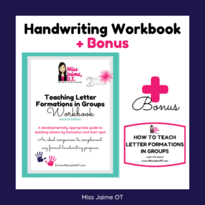 Teaching Letter Formations in Groups Workbook + Bonus Basics