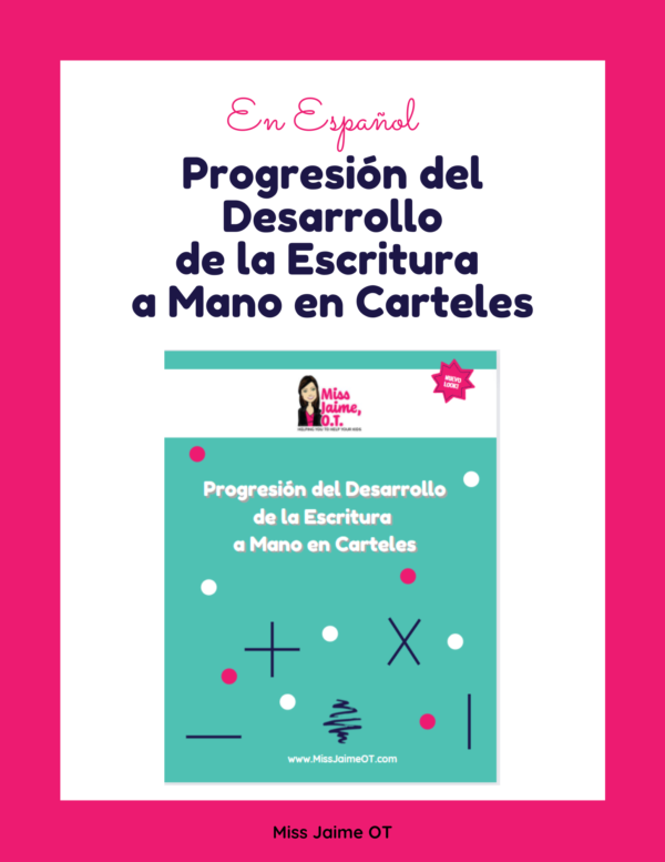Developmental Progression of Handwriting Posters (Spanish)