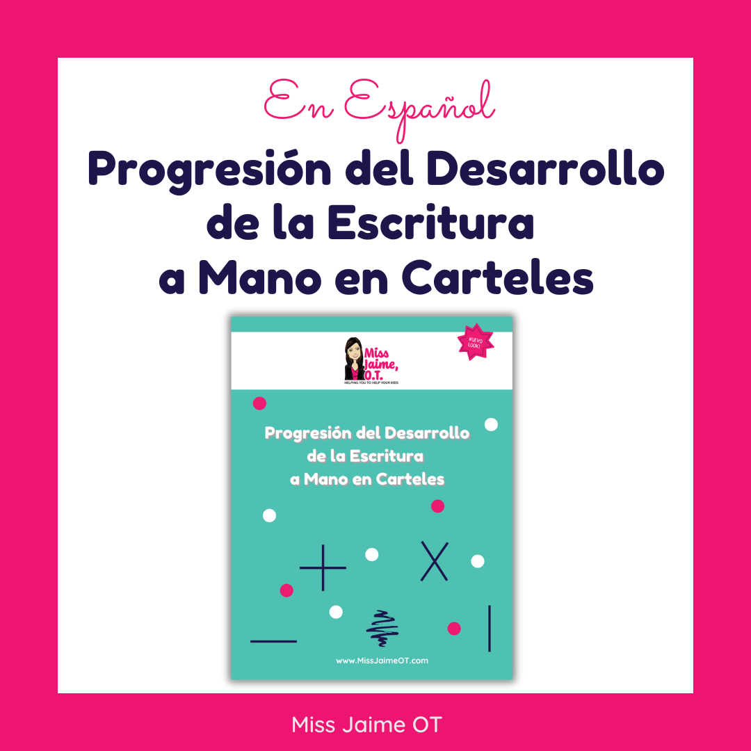 Developmental Progression of Handwriting Posters (Spanish)