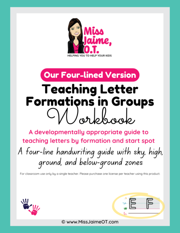 Teaching Letter Formations in Groups Four-lined Version Workbook - Image 2
