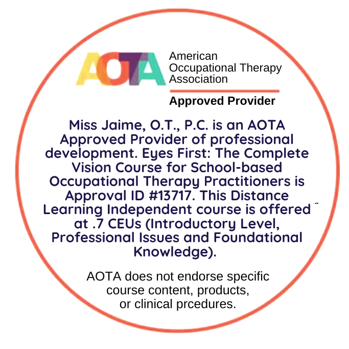 AOTA.Badge Imprimatur Eyes First Vision