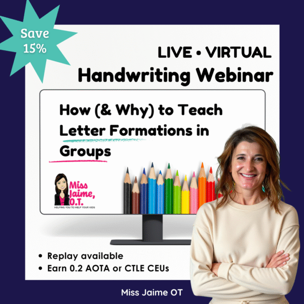 Live Handwriting Webinar: How (& Why) To Teach Letter Formations in Groups
