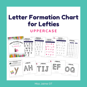 Letter Formation Chart for Lefties: Uppercase