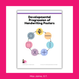 Developmental Progression of Handwriting Posters